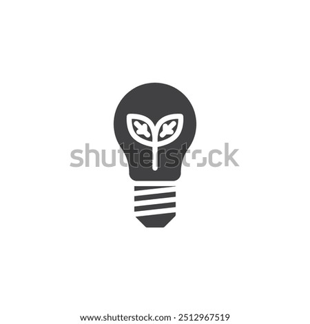 Energy-saving light bulb vector icon. filled flat sign for mobile concept and web design. Eco-Friendly Light glyph icon. Symbol, logo illustration. Vector graphics