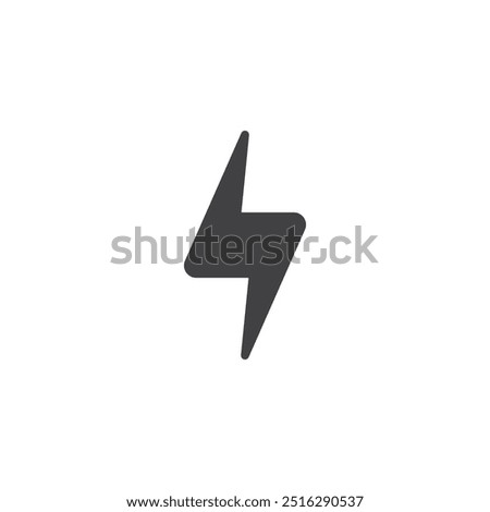 Electrical charge vector icon. filled flat sign for mobile concept and web design. Lightning bolt symbol glyph icon. Symbol, logo illustration. Vector graphics