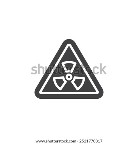 Radiation symbol vector icon. Filled flat sign for mobile concept and web design. Radiation Hazard glyph icon. Radioactive danger symbol, logo illustration. Vector graphics