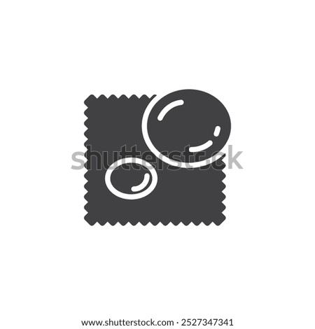 Droplets rolling off a surface vector icon. filled flat sign for mobile concept and web design. Water Repellent Material glyph icon. Symbol, logo illustration. Vector graphics