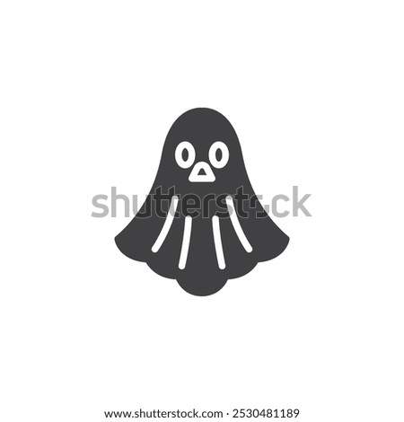 Spooky ghost vector icon. filled flat sign for mobile concept and web design. Floating ghost glyph icon. Symbol, logo illustration. Vector graphics