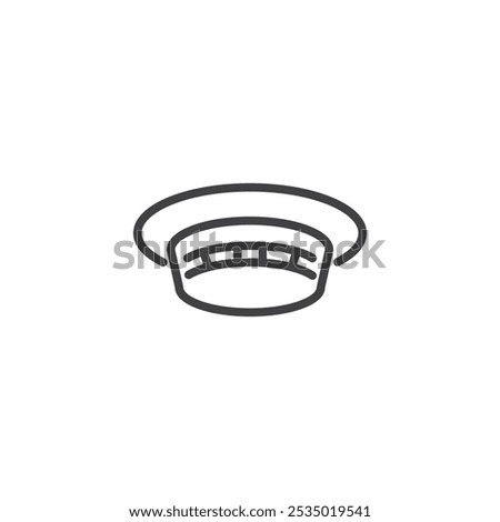 Smoke Detector line icon. linear style sign for mobile concept and web design. Ceiling smoke detector outline vector icon. Symbol, logo illustration. Vector graphics