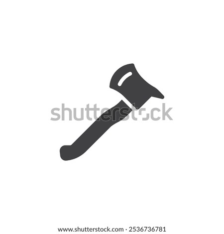 Firefighting axe vector icon. filled flat sign for mobile concept and web design. Fire Axe glyph icon. Symbol, logo illustration. Vector graphics