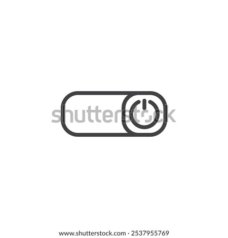 Toggle Switch line icon. linear style sign for mobile concept and web design. Toggle switch control outline vector icon. Power button symbol, logo illustration. Vector graphics