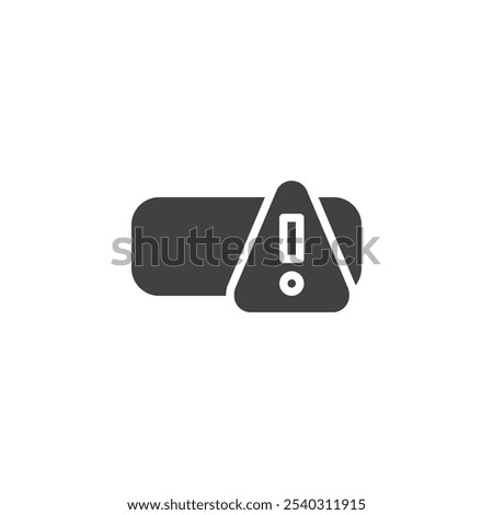 Alert Dialog vector icon. filled flat sign for mobile concept and web design. A pop-up for important information glyph icon. Symbol, logo illustration. Vector graphics