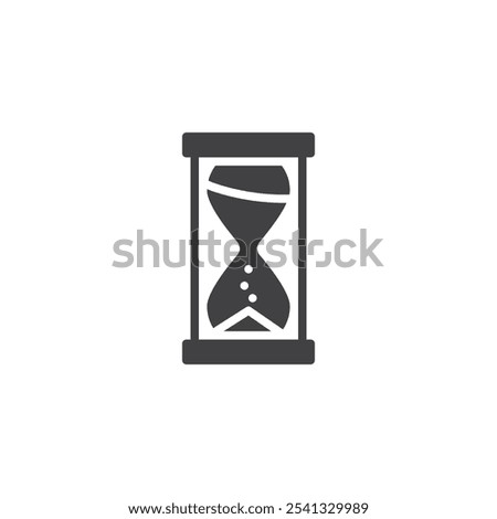 Sandglass vector icon. filled flat sign for mobile concept and web design. Hourglass glyph icon. Time passage symbol, logo illustration. Vector graphics