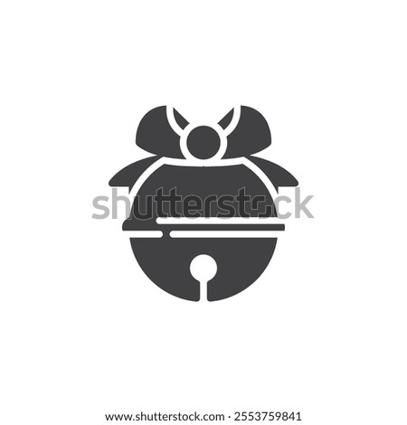 Santa’s sleigh bell vector icon. filled flat sign for mobile concept and web design. Sleigh Bells glyph icon. Symbol, logo illustration. Vector graphics