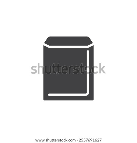 Document paper envelope vector icon. filled flat sign for mobile concept and web design. Padded Envelope glyph icon. Symbol, logo illustration. Vector graphics