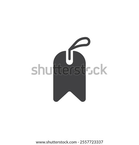 Ribbon shaped bookmark vector icon. filled flat sign for mobile concept and web design. Bookmark glyph icon. Symbol, logo illustration. Vector graphics