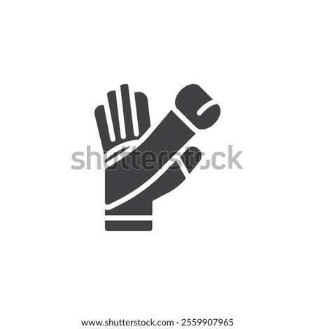 Boxing Hand Wraps vector icon. filled flat sign for mobile concept and web design. Protective bandage wrapped around a boxer hand glyph icon. Symbol, logo illustration. Vector graphics