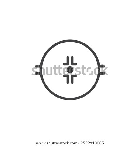 Face-Off Circle vector icon. filled flat sign for mobile concept and web design. Hockey face-off circle glyph icon. Symbol, logo illustration. Vector graphics