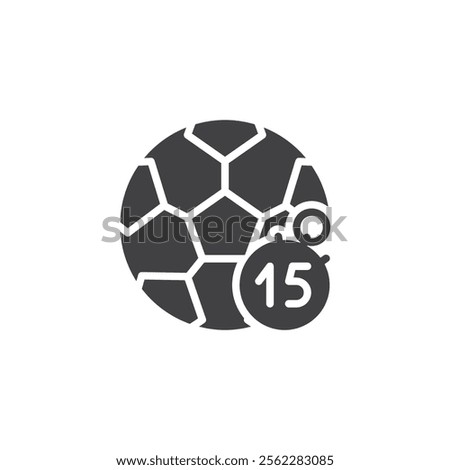 Football extra time vector icon. filled flat sign for mobile concept and web design. Soccer Extra Time Play glyph icon. Symbol, logo illustration. Vector graphics