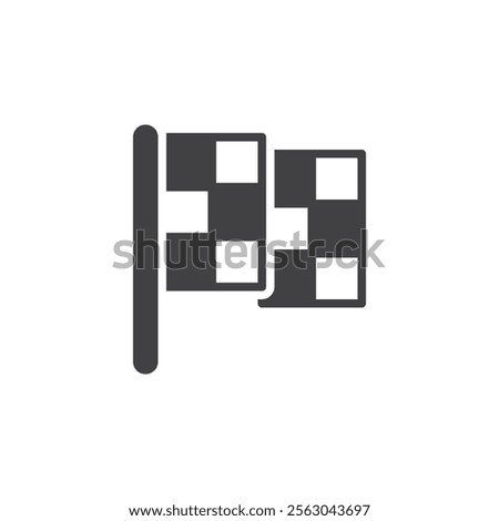 A checkered flag vector icon. filled flat sign for mobile concept and web design. Racing Flag glyph icon. Finish symbol, logo illustration. Vector graphics