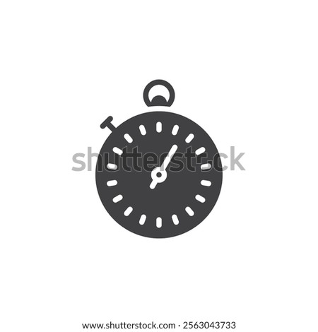 Stopwatch vector icon. filled flat sign for mobile concept and web design. Stopwatch glyph icon. Symbol, logo illustration. Vector graphics