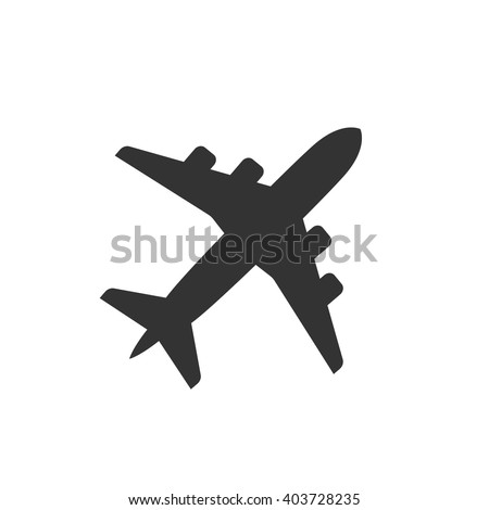 Plane icon vector, solid illustration, pictogram isolated on white