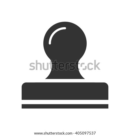 Stamp icon vector, solid illustration, pictogram isolated on white