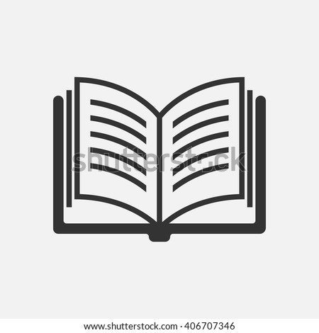Book icon vector, solid illustration, pictogram isolated on white