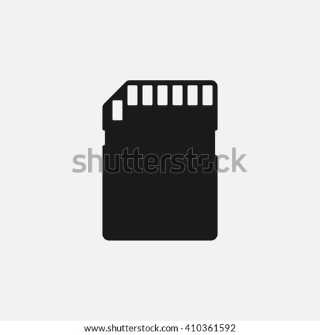SD Card icon vector, solid illustration, pictogram isolated on white