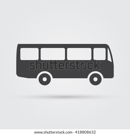 Bus icon vector, solid logo illustration, pictogram isolated on white