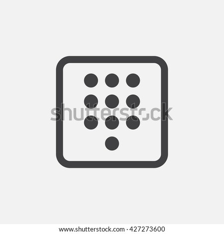 dialpad line icon, outline vector logo, linear pictogram isolated on white, pixel perfect symbol illustration