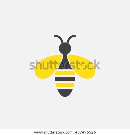 Bee Icon Stock Vector Illustration 437496526 : Shutterstock