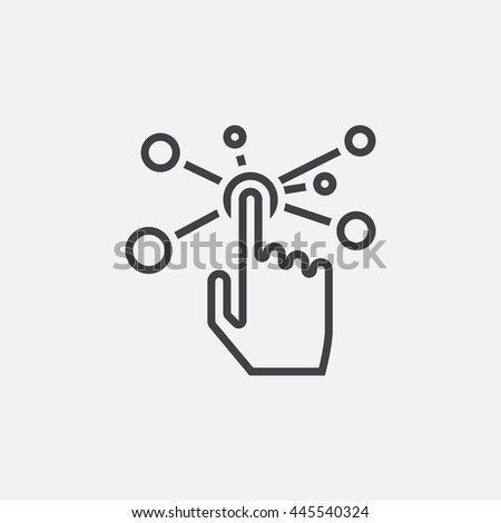 interactive interface line icon, outline vector illustration, linear pictogram isolated on white