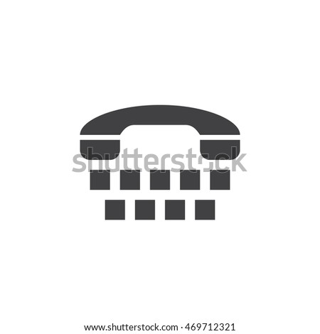 Text Telephone icon vector, TTY solid logo illustration, pictogram isolated on white