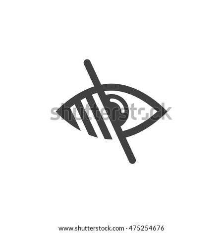 Low Vision symbol. blindness line icon, outline vector logo illustration, linear pictogram isolated on white