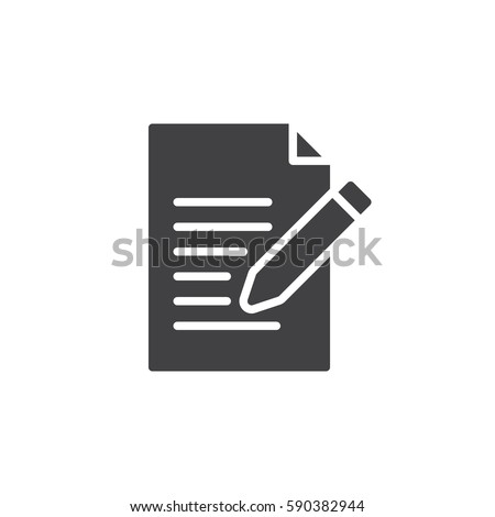 Contact form icon vector, Write, edit filled flat sign, solid pictogram isolated on white. Symbol, logo illustration. Pixel perfect