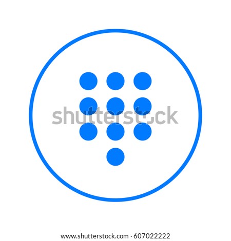 Dialpad, numeric keypad circular line icon. Round colorful sign. Flat style vector symbol