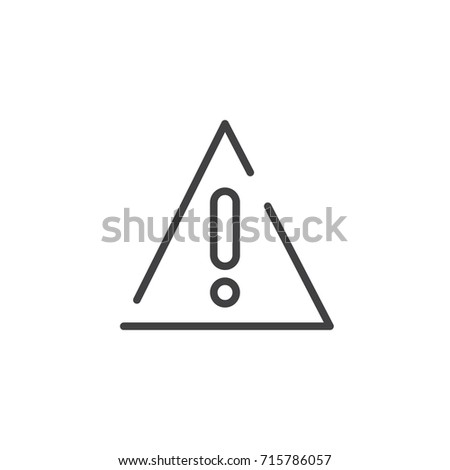 Warning sign line icon, outline vector sign, linear style pictogram isolated on white. Symbol, logo illustration. Editable stroke