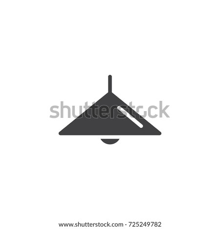 Lamp off icon vector, filled flat sign, solid pictogram isolated on white. Ceiling light symbol, logo illustration.