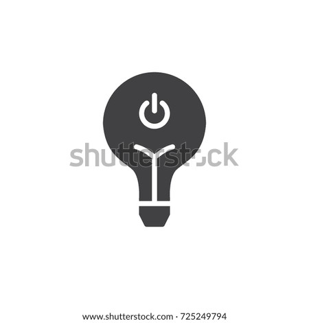 Light bulb off icon vector, filled flat sign, solid pictogram isolated on white. Symbol, logo illustration.