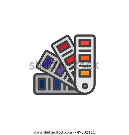 Pantone color filled outline icon, line vector sign, linear colorful pictogram isolated on white. Symbol, logo illustration. Pixel perfect vector graphics