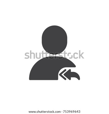 User reply to all icon vector, filled flat sign, solid pictogram isolated on white. Symbol, logo illustration.