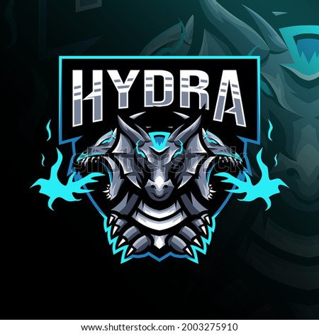 Hydra mascot logo esport template design