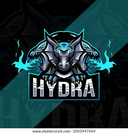 Hydra mascot logo esport template