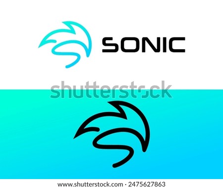 Letter S monogram sonic logo design.