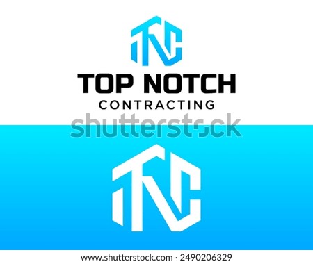 TNC letters monogram bold industrial company logo design.

