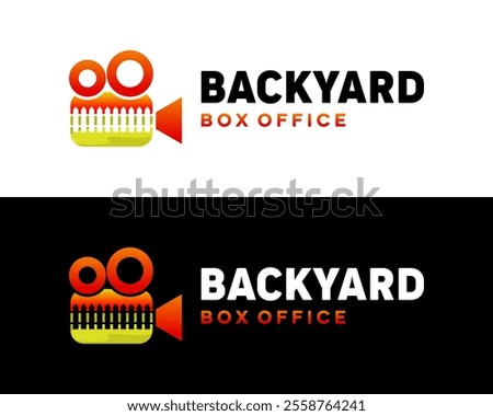 Box office movie video logo design.

