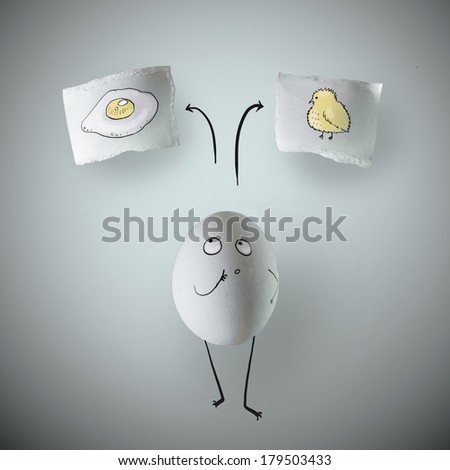 Egg person illustration