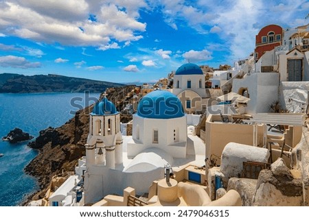 Similar – Image, Stock Photo SANTORINI