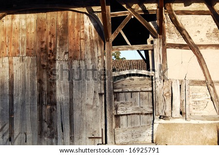 cattle-shed wall