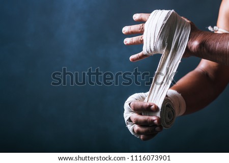 Similar – Image, Stock Photo Black man wrapping in American Flag outside