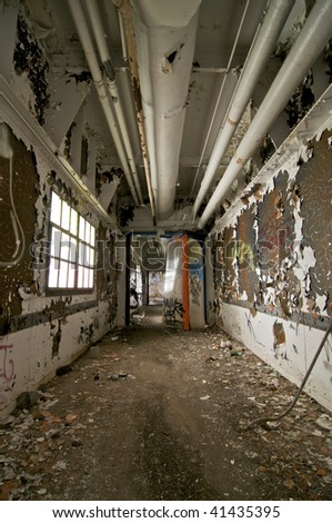 Dirty Hallway In An Abandoned Building Stock Photo 41435395 : Shutterstock