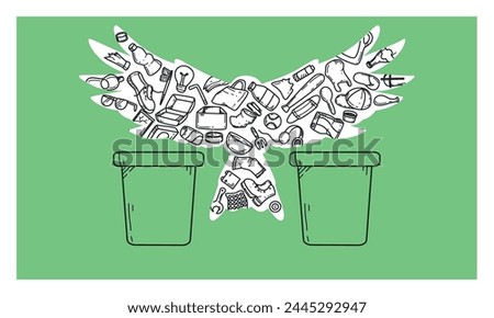 Similar – Image, Stock Photo ¡Trash! | Art of the Fugue