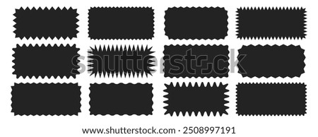 Similar – Image, Stock Photo Set of paper zig zags