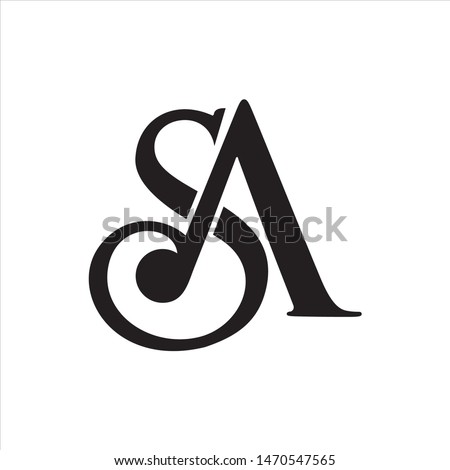 SA Letter simple  Linked Luxury Premium Logo  Stok fotoğraf © 