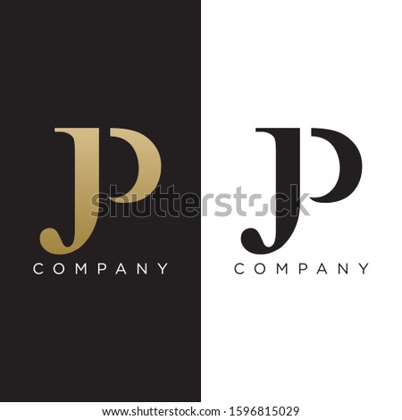 jp initial logo design vector design icon