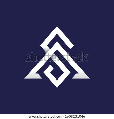 SA Letter simple  Linked Premium Logo icon 